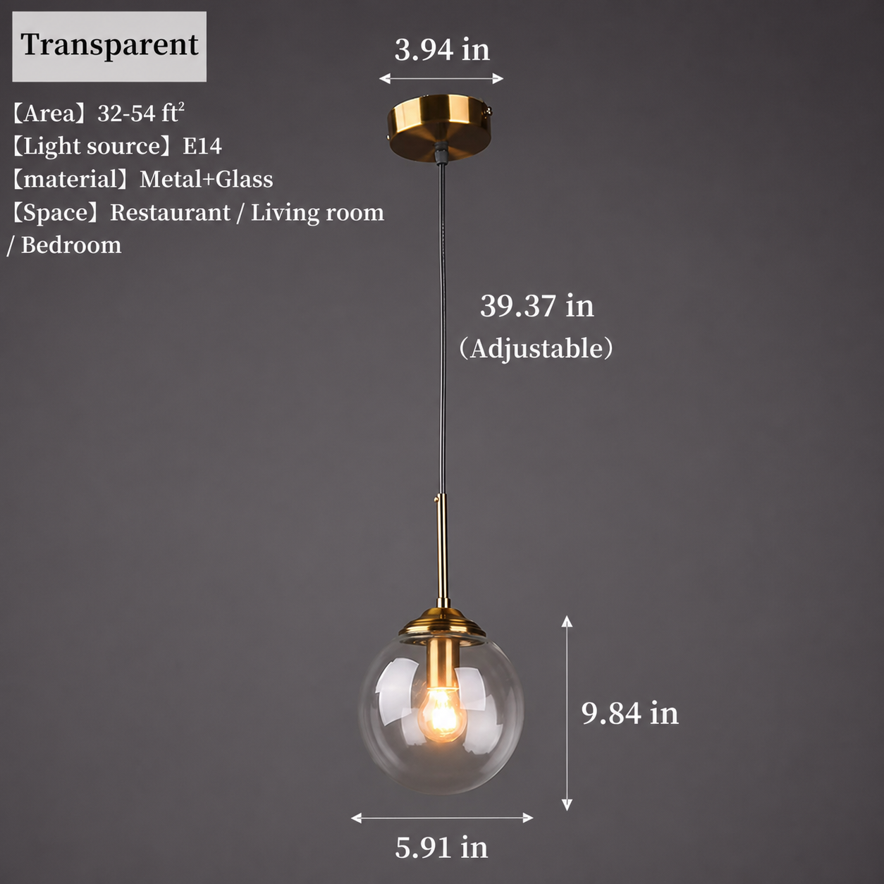 Gold Pendant Lamp