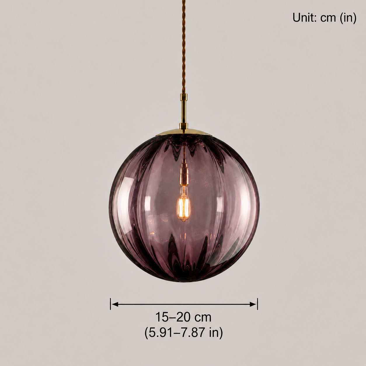 Blown Glass Pendant Lamp