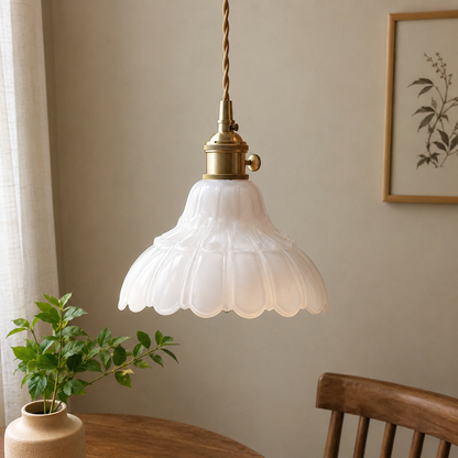 Milk Glass Pendant Lamp