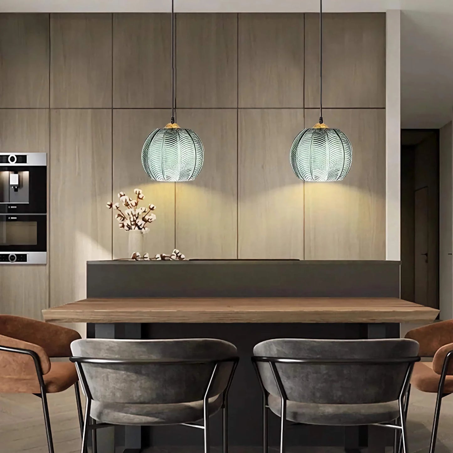 Green Glass Pendant Lamp